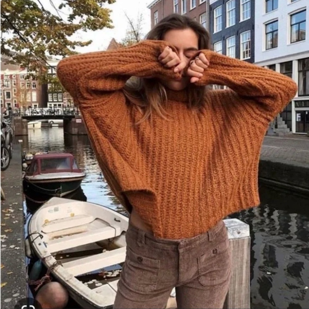 Free People Fluffy Fox Alpaca Sweater * Rare*